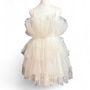 Altar’d State White Tulle Mini Dress Size Small Fairycore Party Dress